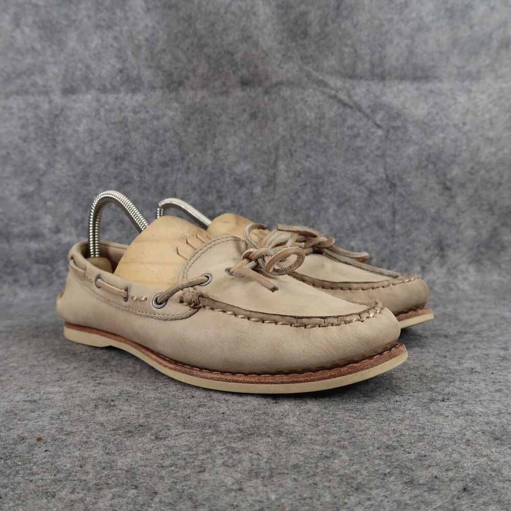 Frye Shoes Women 6.5 Loafer Leather Classic Casual Quincy Tie Boat Moc Flat Logo